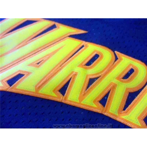 Maglia Golden State Warriors Stephen Curry NO 30 Throwback Blu